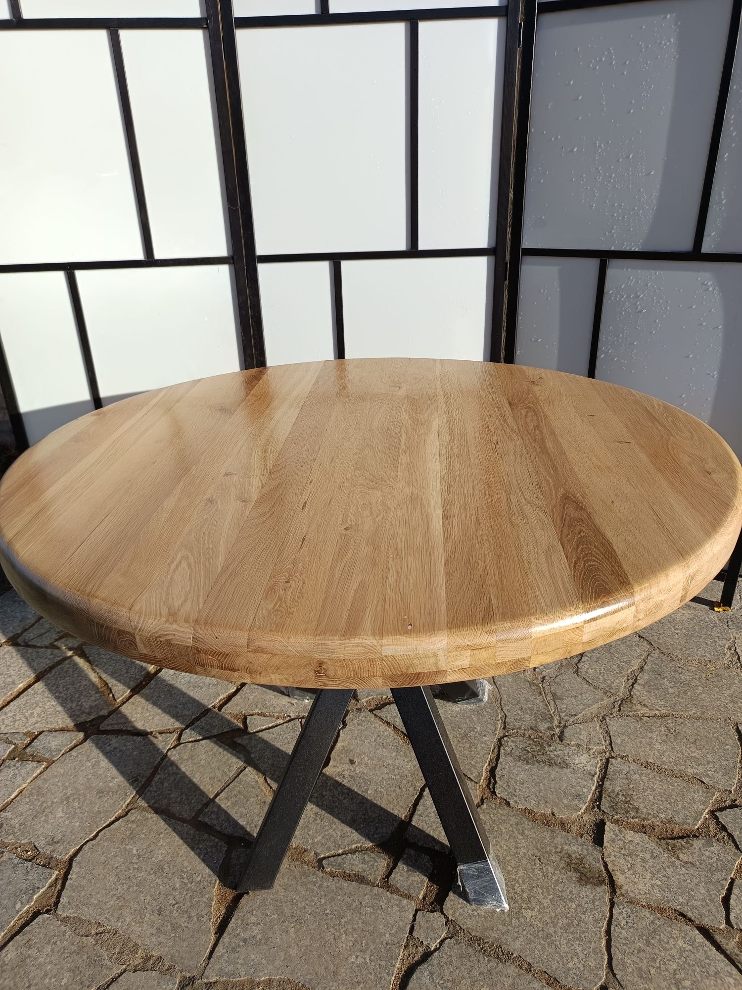Stół okrągły w stylu loft