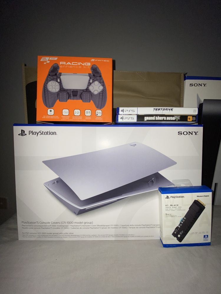 PlayStation 5 Standard + SSD 1TB + 2 jogos