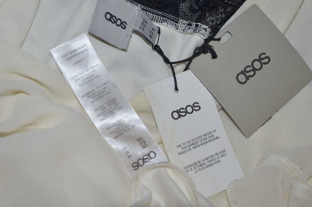 Asos шикарное платье, ажурные рукава (Uk14) С бирками