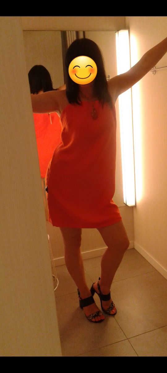 Pomarańczowa sukienka H& M