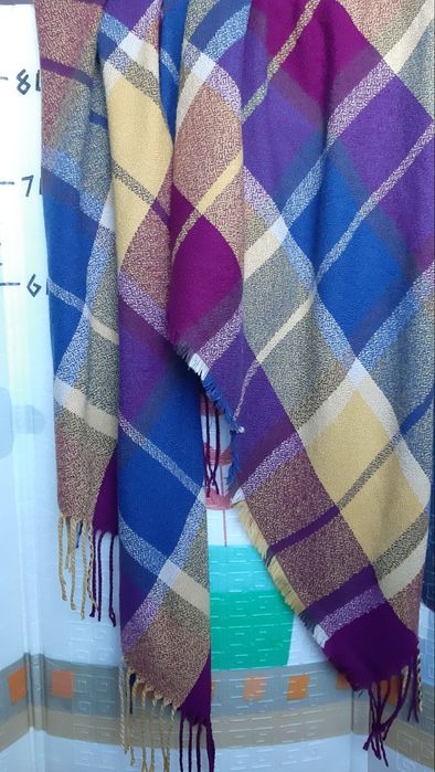 Шарф теплий в клітинку 200*80