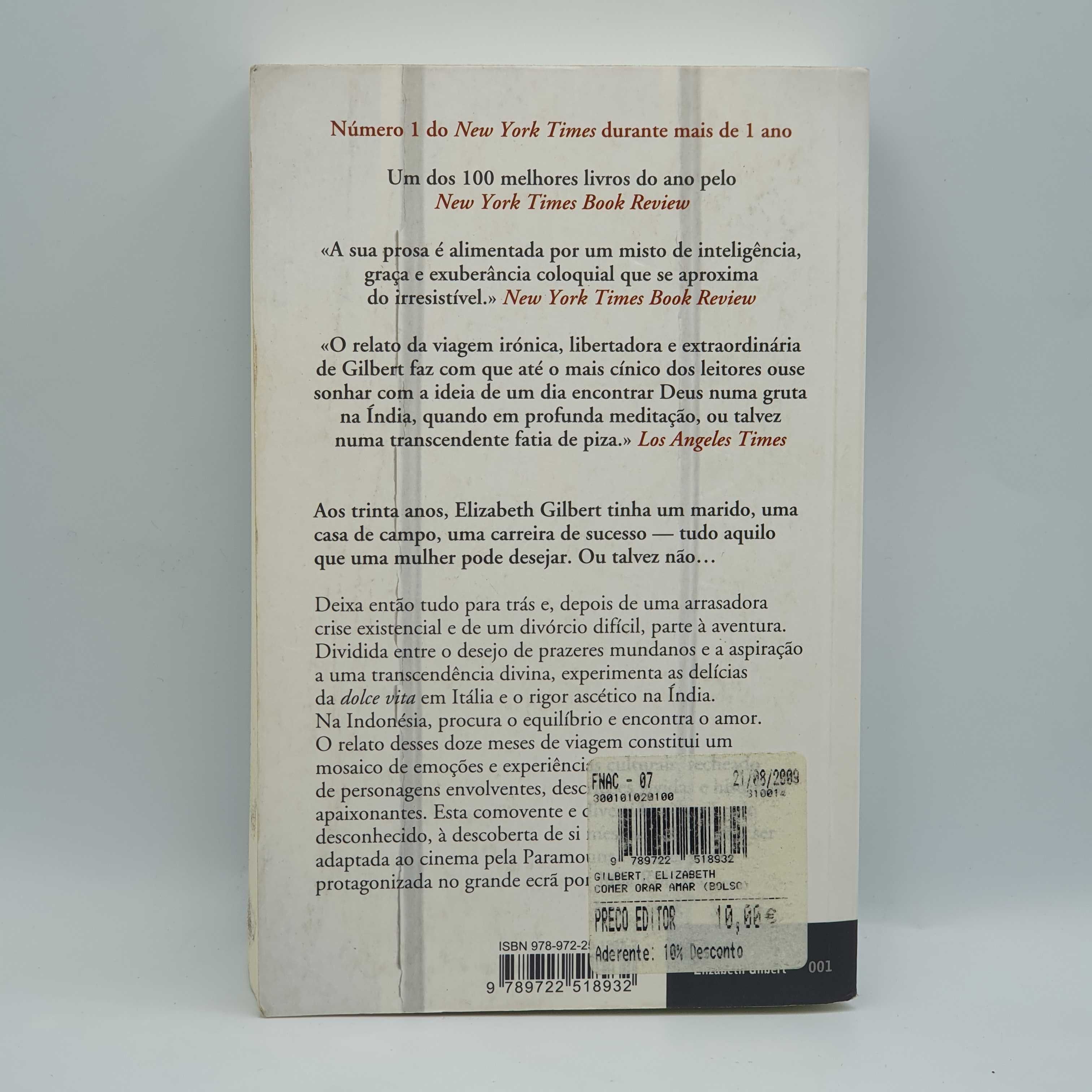 Livro - Elizabeth Gilbert - Comer, Orar, Amar - CXB