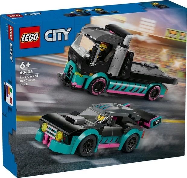 Конструктор LEGO City Автомобіль для перегонів й автовоз (60406) лего