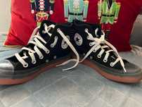 Converse czarne wysokie tekstylne trampki 35