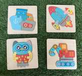 Puzzles de madeira para bebes e criancas