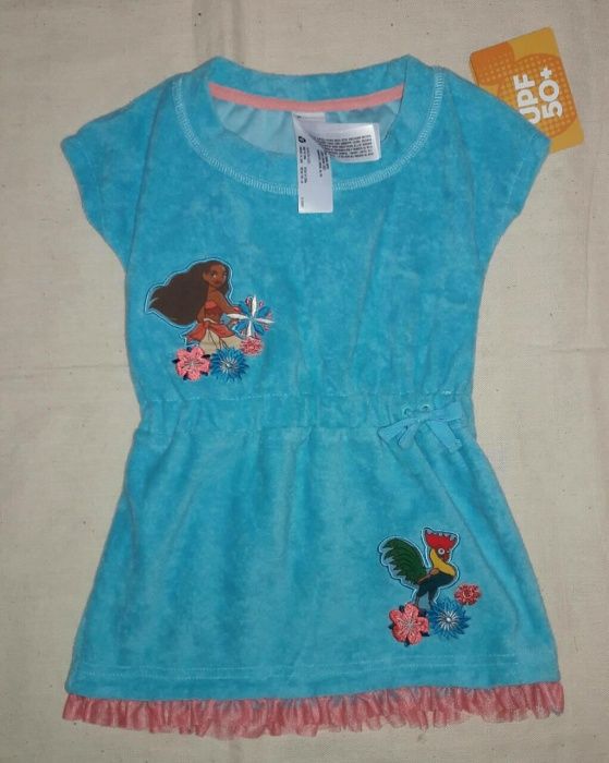 Махровое платье на пляж Моана Disney Оригинал