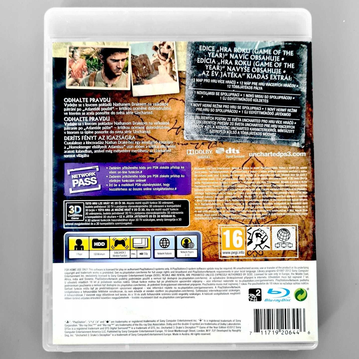 Uncharted 3 Drake's Deception GOTY PL Ps3 Oszustwo Drake'a DUBBING