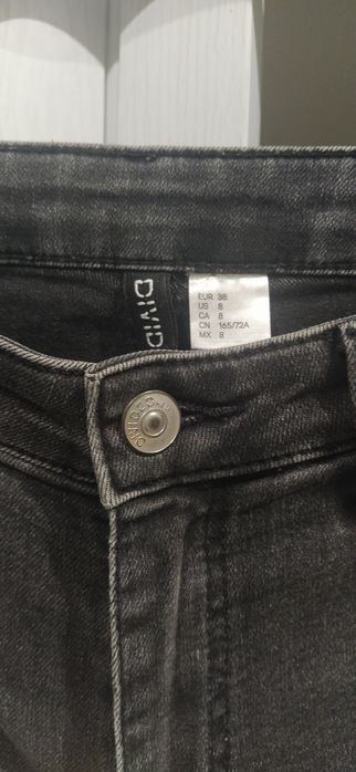 Spodnie jeans szare Divided H&M rozmiar 38 prawie nowe
