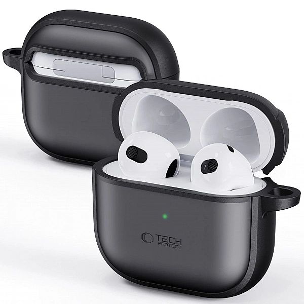 Etui Tech-Protect Slim Hook na AirPods 4 - czarne