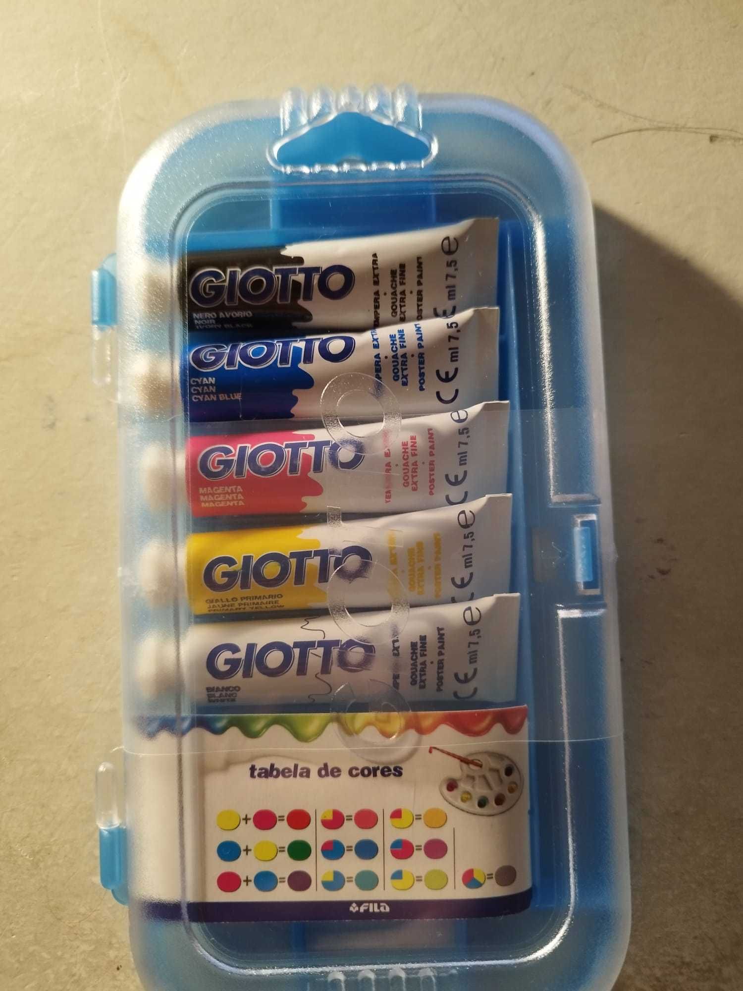 8 guaches extra finas 7,5 ml da giotto