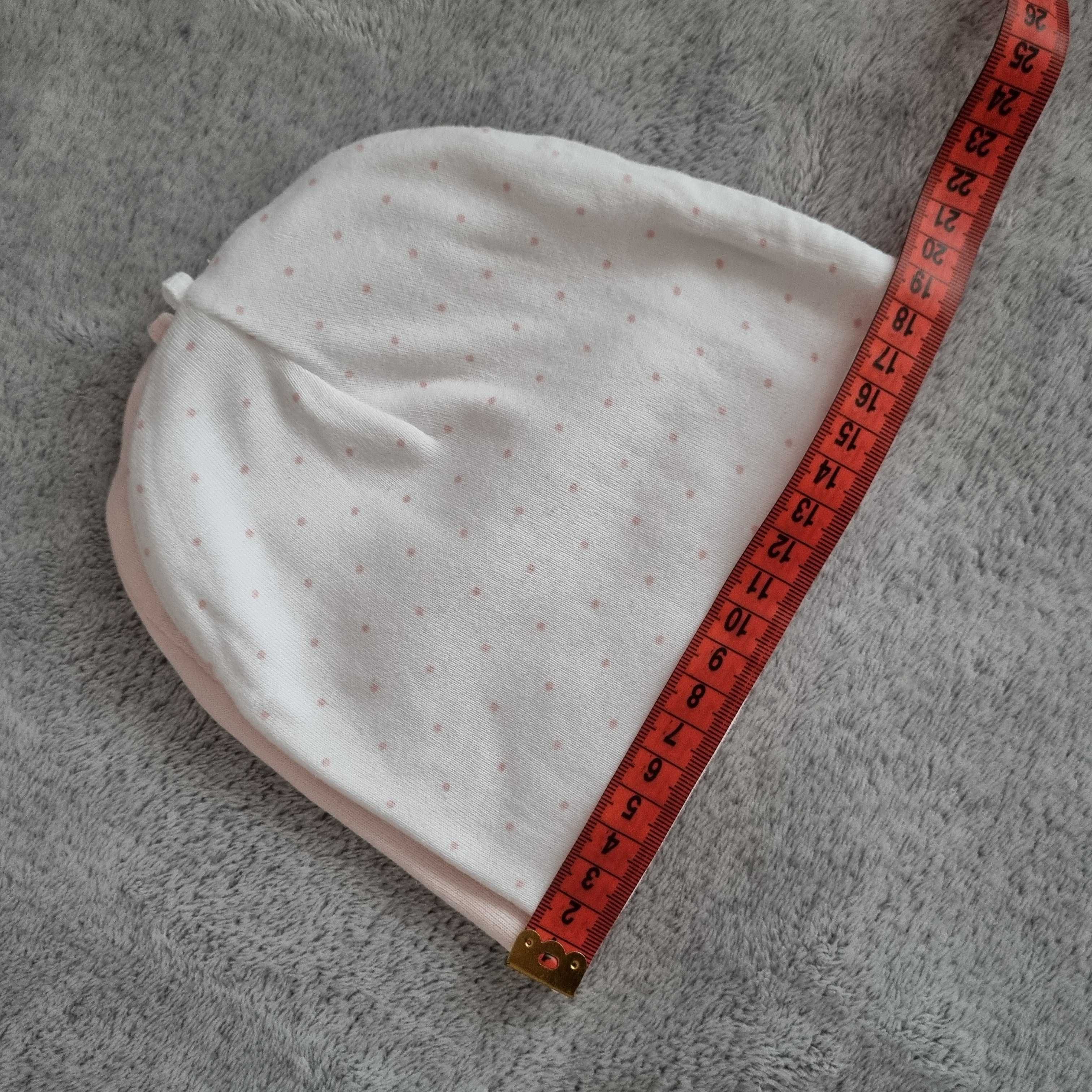Bawełniane czapeczky H&M 2-Pak dla dziewczynki rozmiar 68 4-6 mies