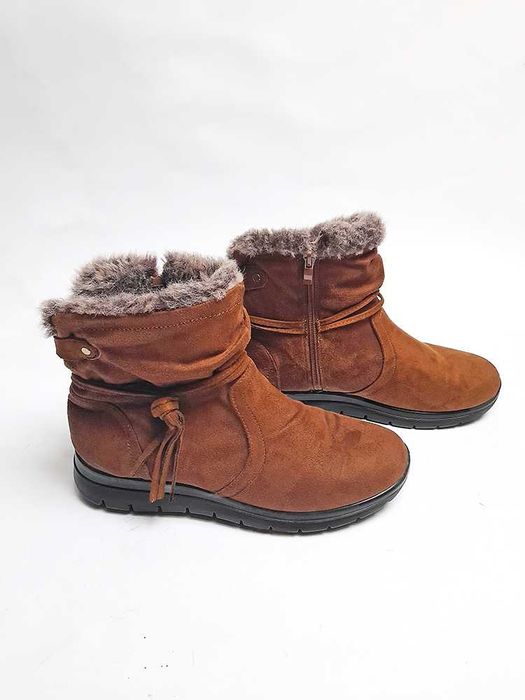 Botas Pele Castanho Botins Pêlo Senhora 40 Seaside