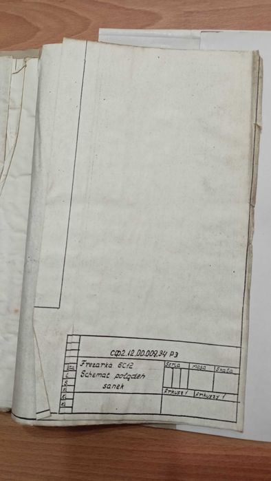 DTR frezarki pionowej 6C12 oryginał