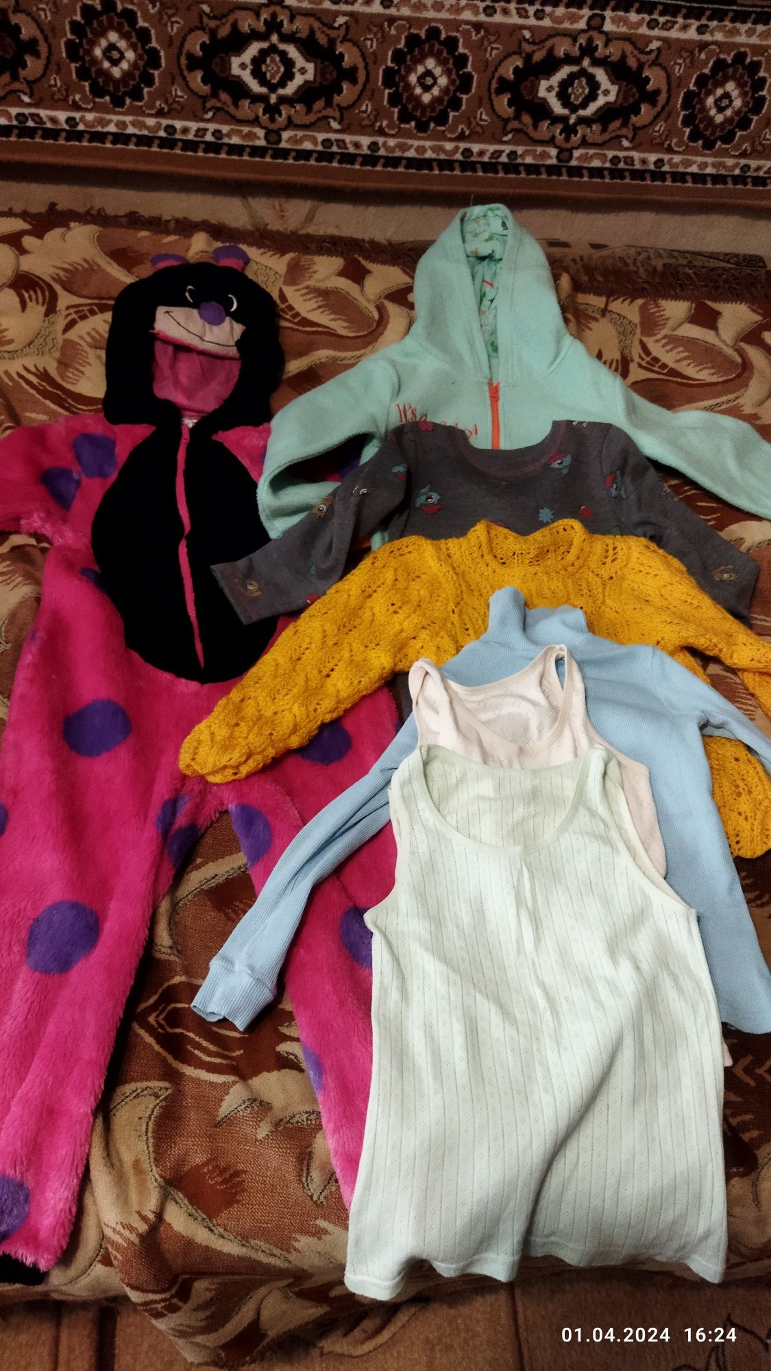 Вещи одежда на девочку 3-4 года пижама кигуруми