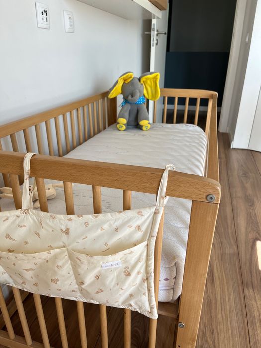 Berço bebé + colchão + capa