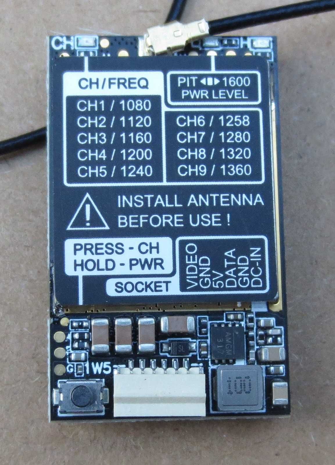 FPV дрон PNP F405 FC, 60A,5,8G,915Mhz ELRS.  Модуль передатчика.