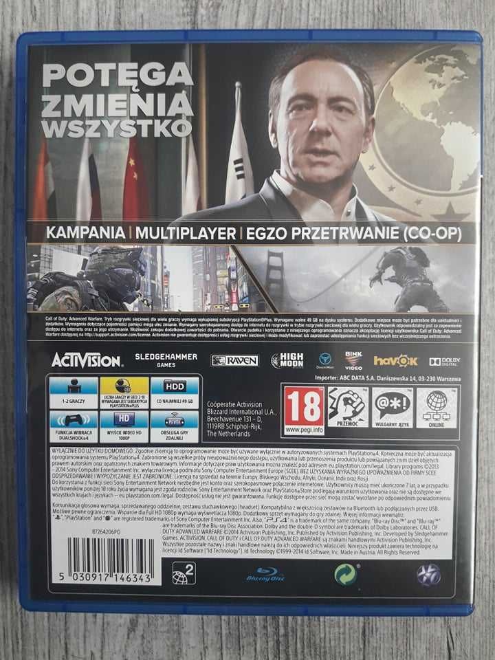 Gra Call of Duty Advanced Warfare Polska Wersja PS4/PS5 Playstation