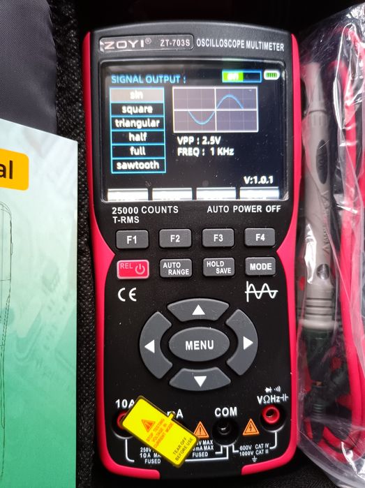 Осциллограф мультиметр  zoyi 703s ,50 МГц два канала 25.000 отсчётов
