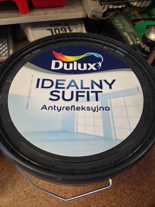 Biała Farba do sufitów DULUX Idealny Sufit 9L Matowa Antyrefleksyjna