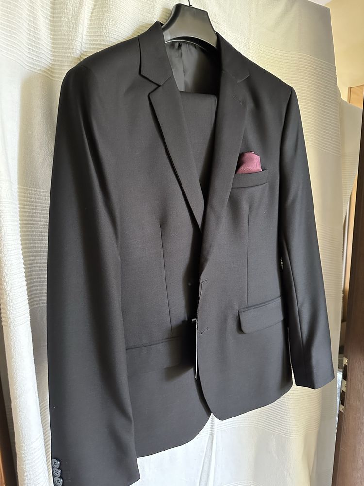 Nowy Garnitur męski Czarny Klasyczny Elegancki 54/182  Kotex
