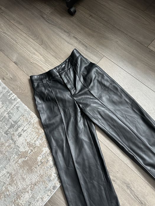 Шкіряні штани zara зара 36 розмір