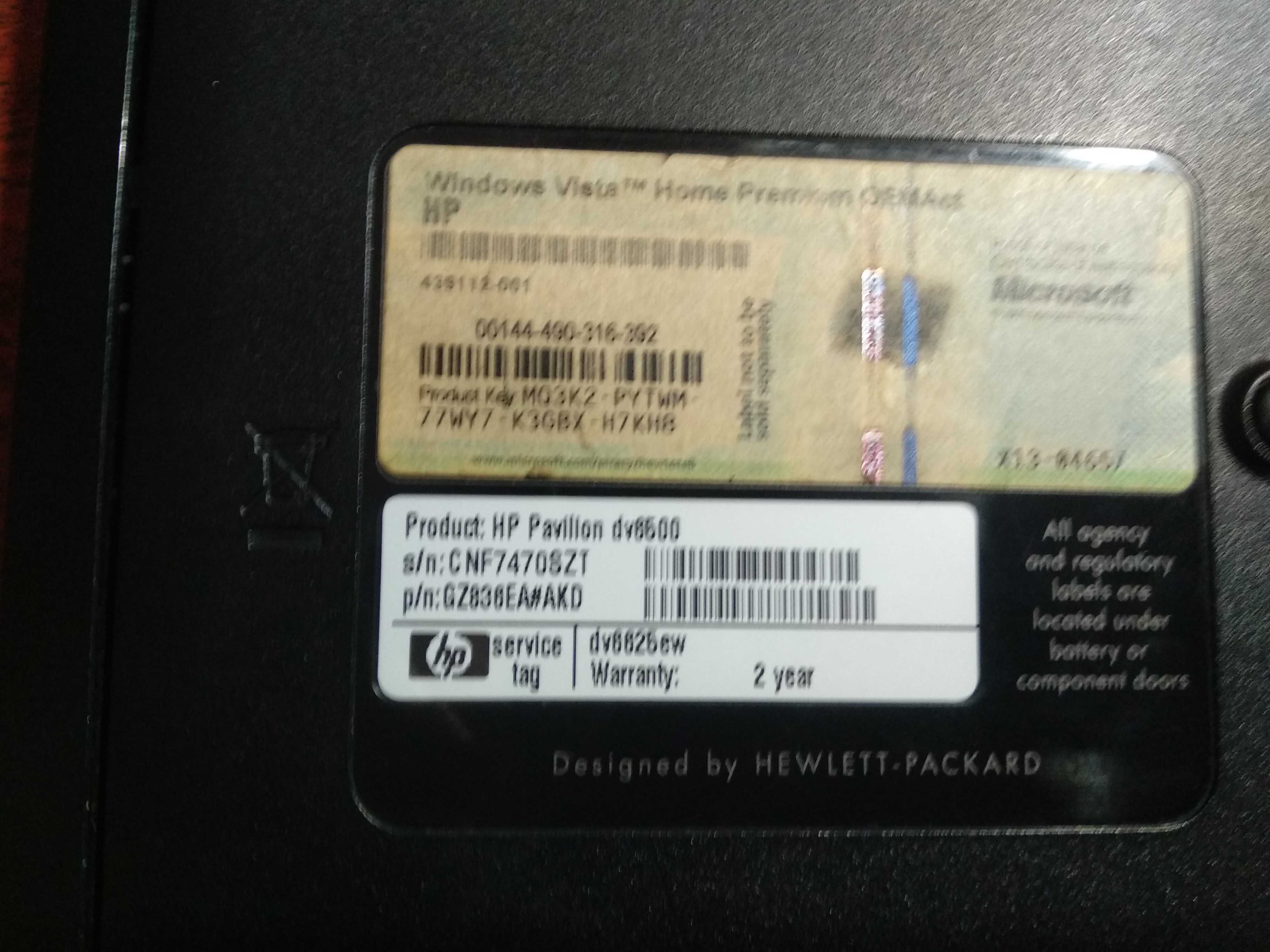 Ноутбук HP Pavilion DV 6500 розборка