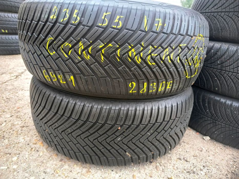235/55R17 99H Opony Całoroczne Wielosezonowe CONTINENTAL AllSeasonContact 7mm Legnica ALU-RAD 21r. 235/55