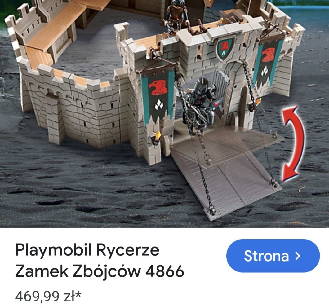 Playmobil Rycerze. Zamek Zbójców. Twierdza. Forteca