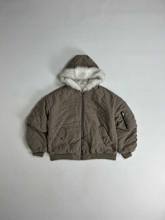 Бомбер Аляска куртка Bomber бежева zip up куртка зіпка курточка S M L