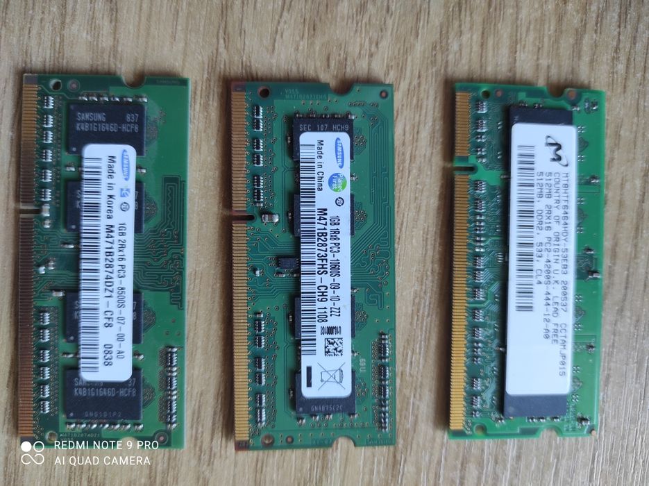 Pamięć DDR3 Samsung 1gb x 2 szt.