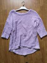 Bluza sweter fioletowy narzutka ocieplacz misiek h 40 L zara
