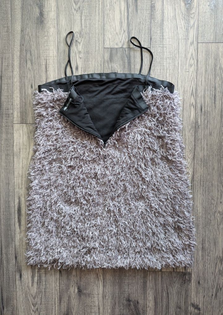 Zara sukienka mini wieczorowa kokarda długi włos