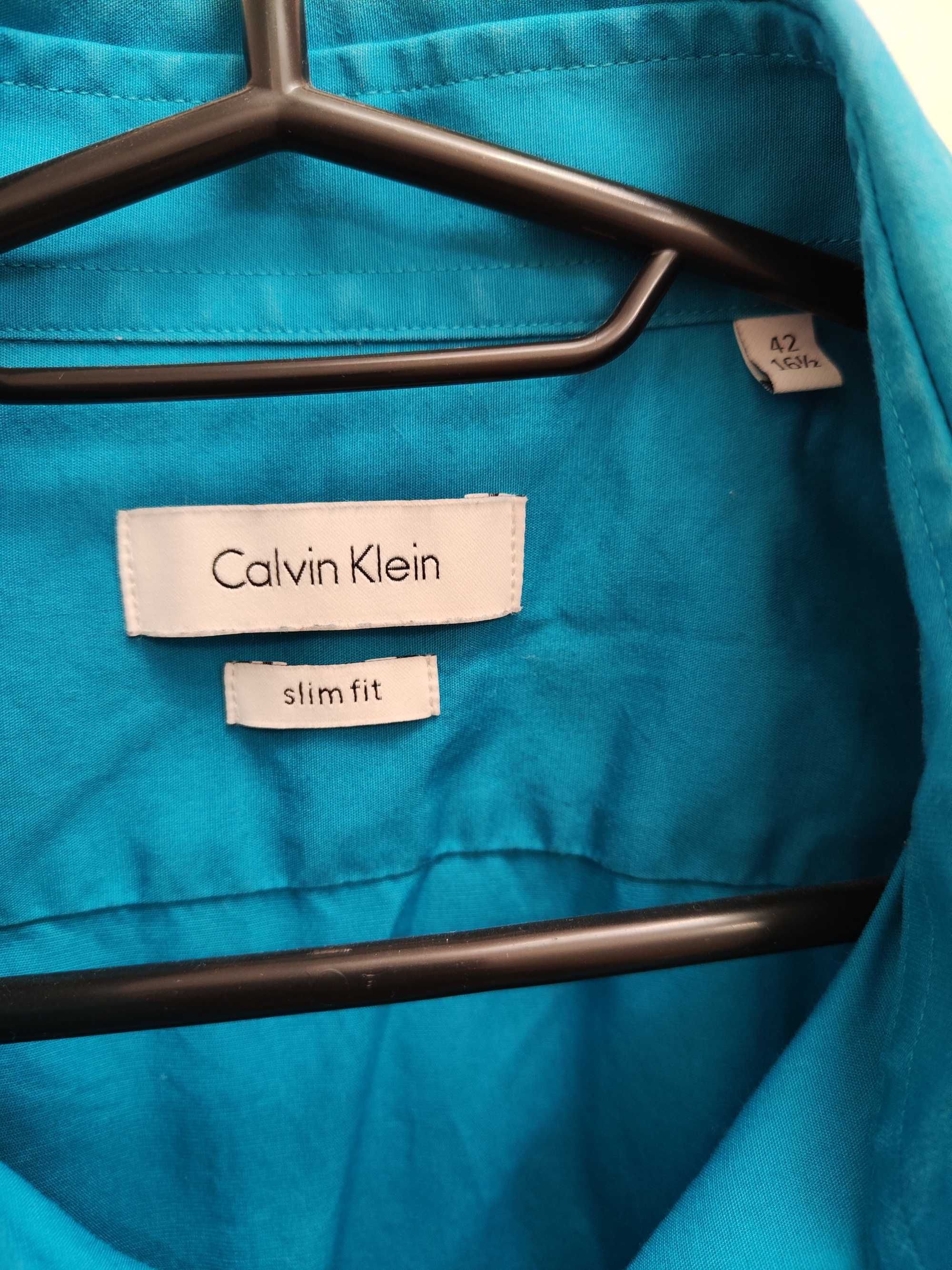 42 niebieska koszula calvin klein męska