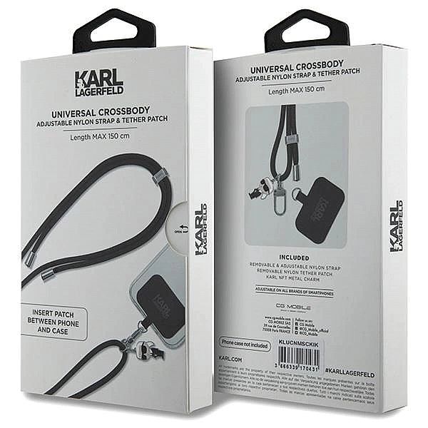 Pasek do telefonu Karl Lagerfeld CBDY Cord - czarny