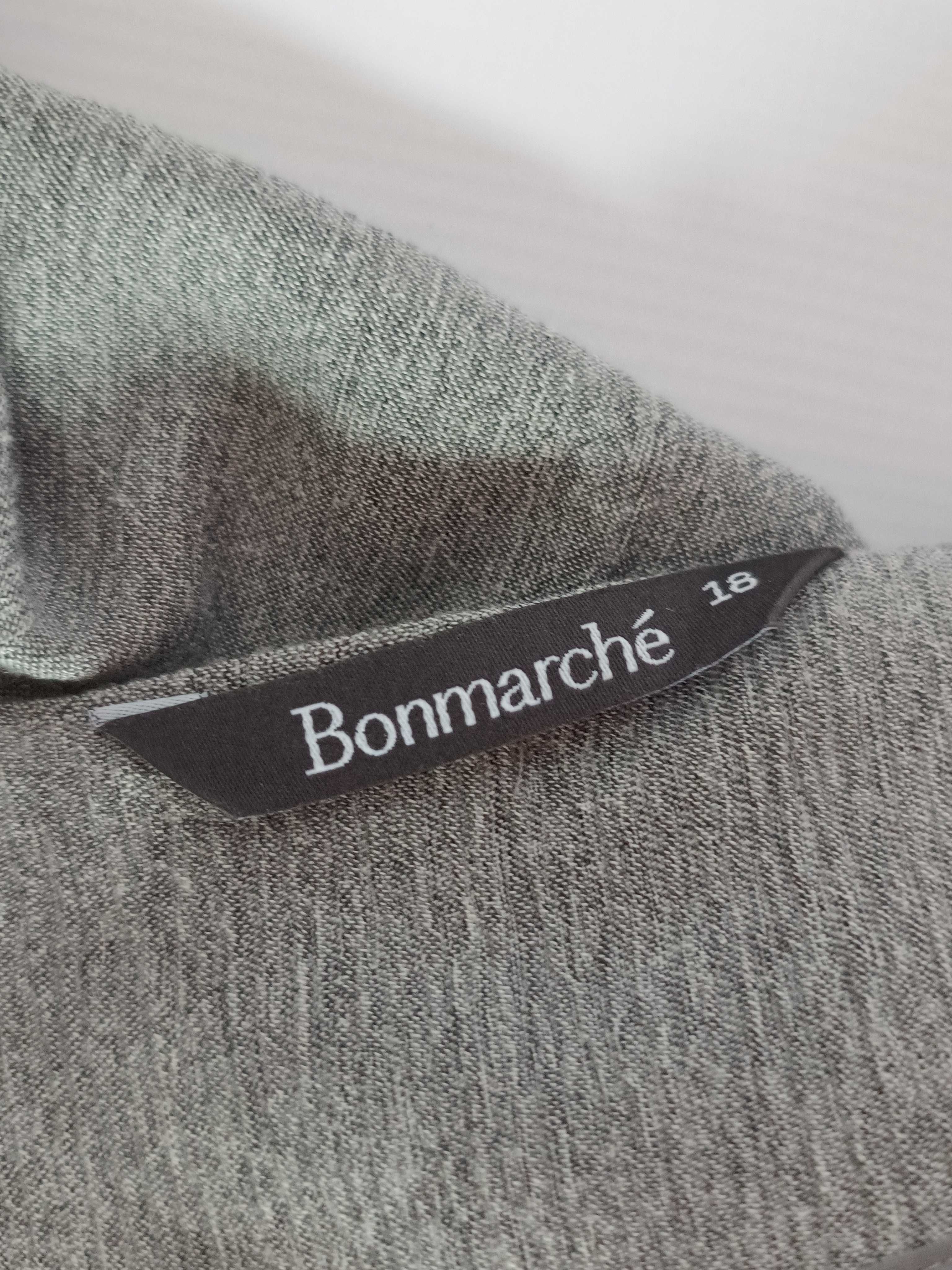 Szary żakiet narzuta wiązany damski Bonmarche 46 3XL