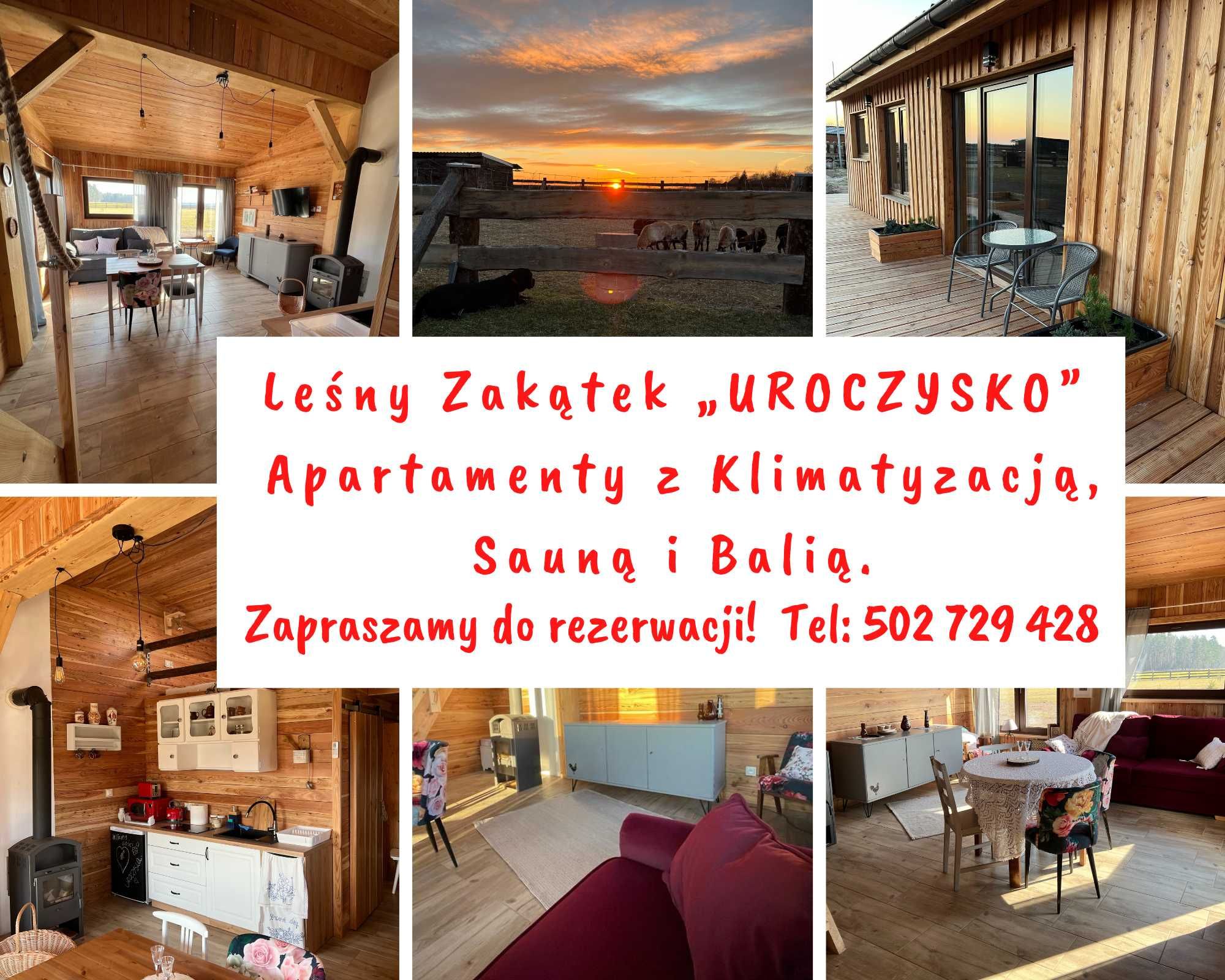 Agroturystyka -noclegi, domek ,apartamenty .Sauna , balia  , natura