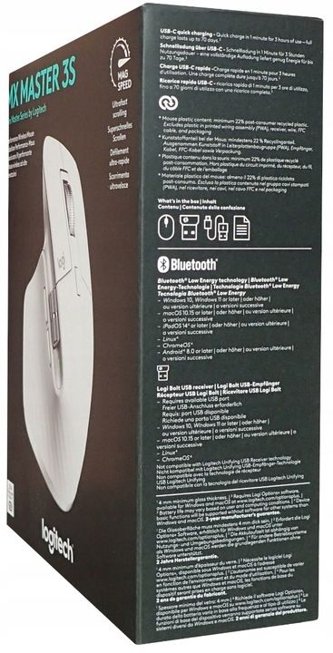 Myszka Mysz Bezprzewodowa Bluetooth Logitech Mx Master 3s Do Pc Mac La