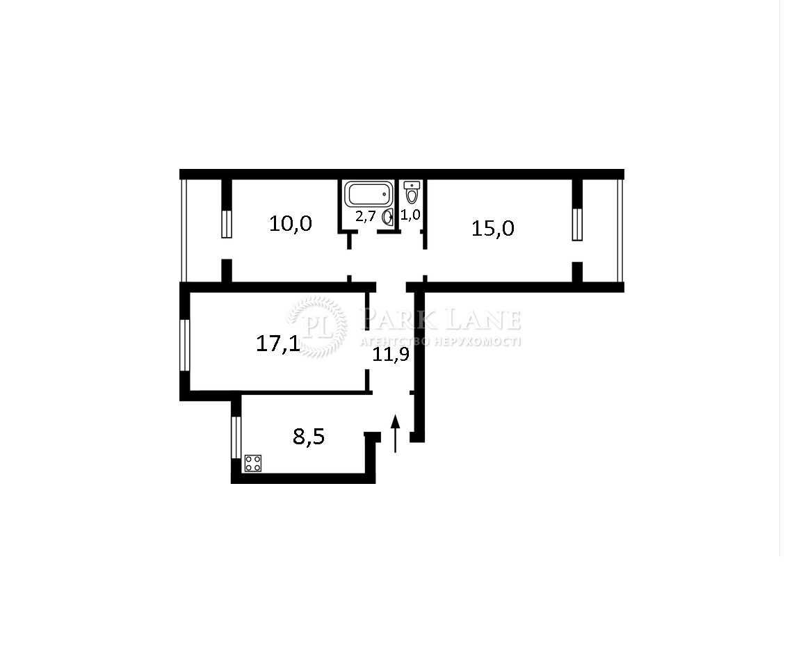 продаж квартири 3 кім 69 метрів вул. Милославська 5