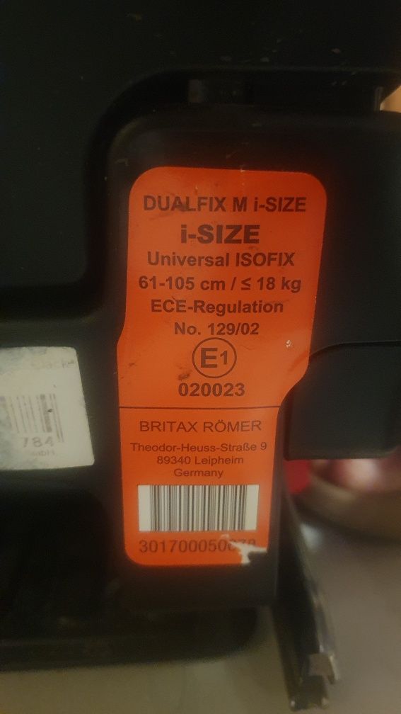 Fotelik samochodowy britax römer dualFix M i- size uniwersalny ISOFIX