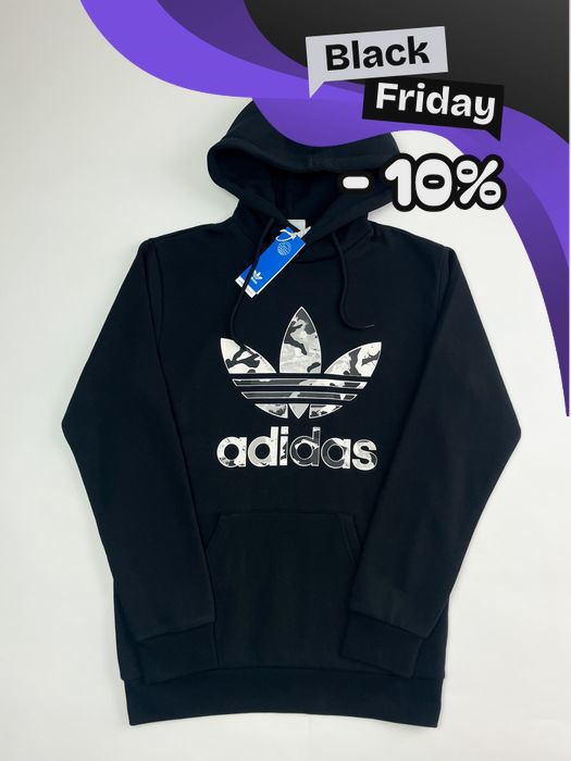 Ориігнал! Чоловіче Худі Adidas Originals чорне (S) Нове з бірками!
