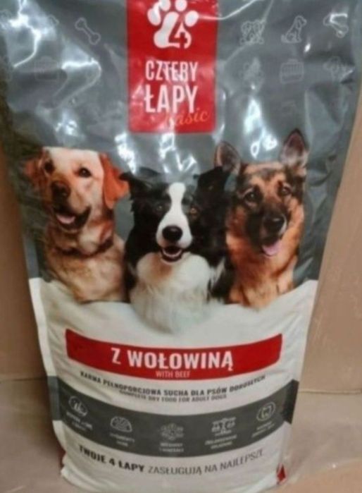 Sucha karma dla psa o smaku wołowiny 20 kg