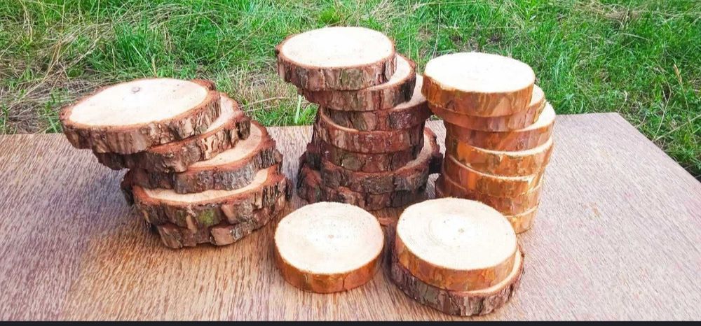 P  Amanda, plastry drewna, 20sztuk, 10-15cm, krążki drewniane, dekorac