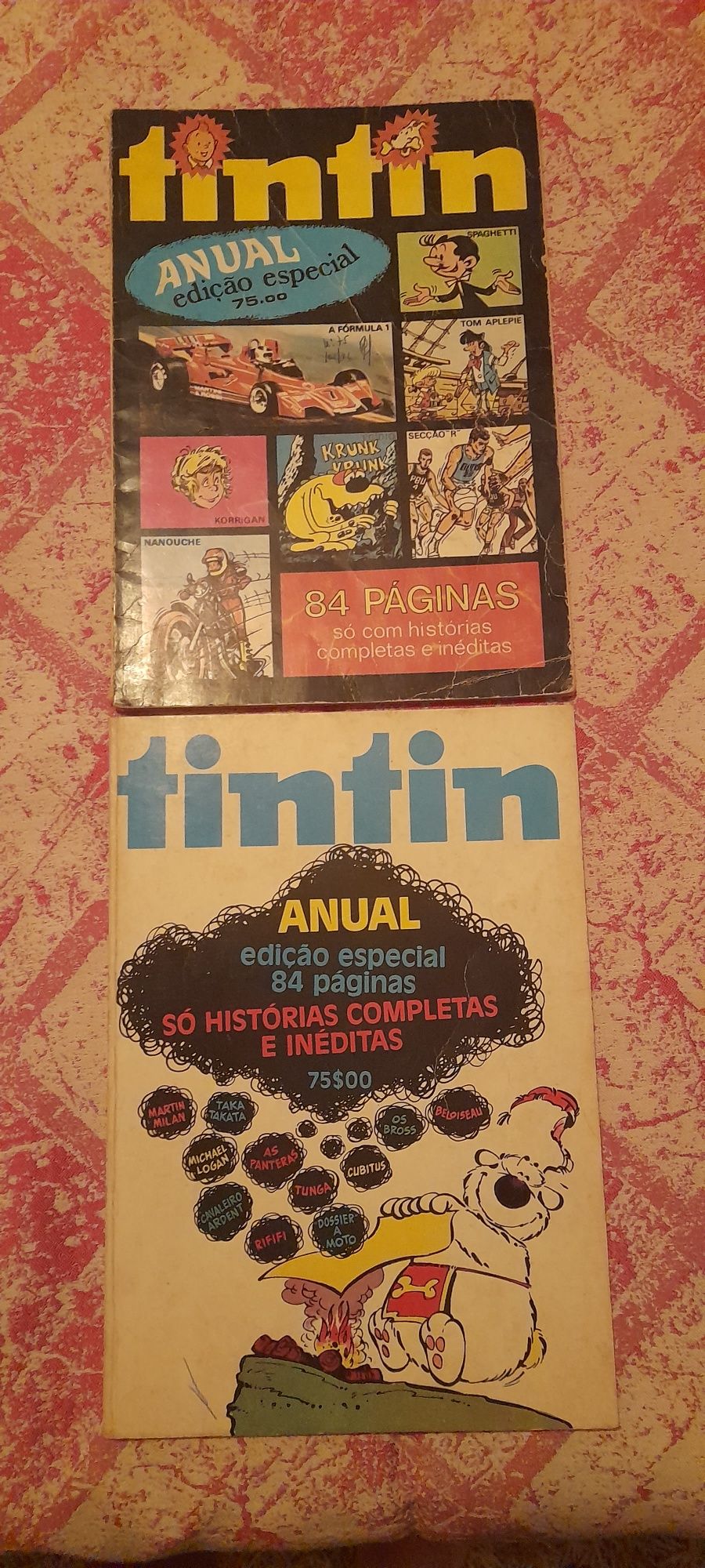 Livros de banda desenhada antigos do tintim