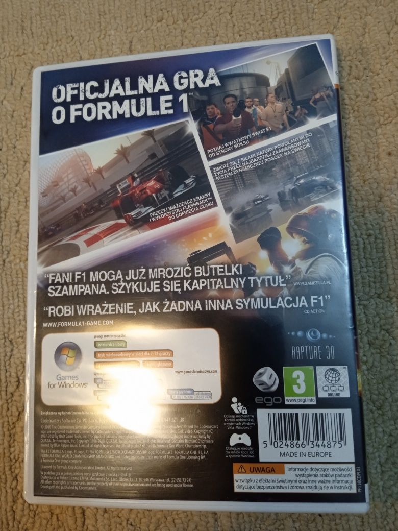 Gra Formuła 1 2010 PC