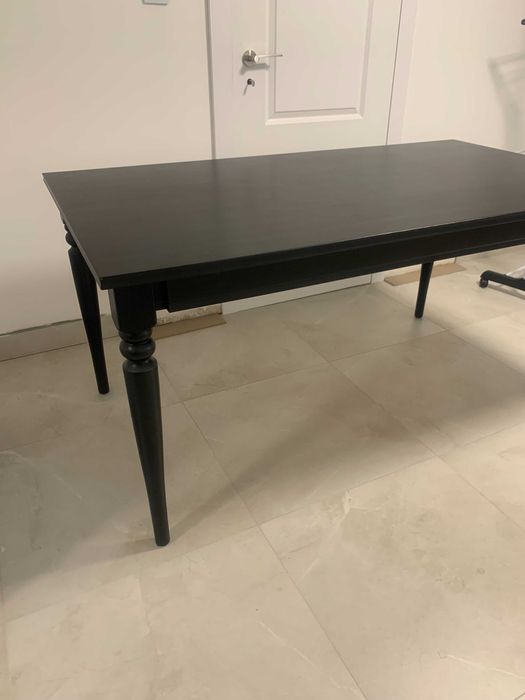 Stół INGATORP czarny z IKEA rozkładany
