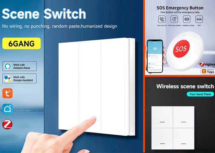 Кнопка сцен Zigbee Tuya перемикач сценаріїв