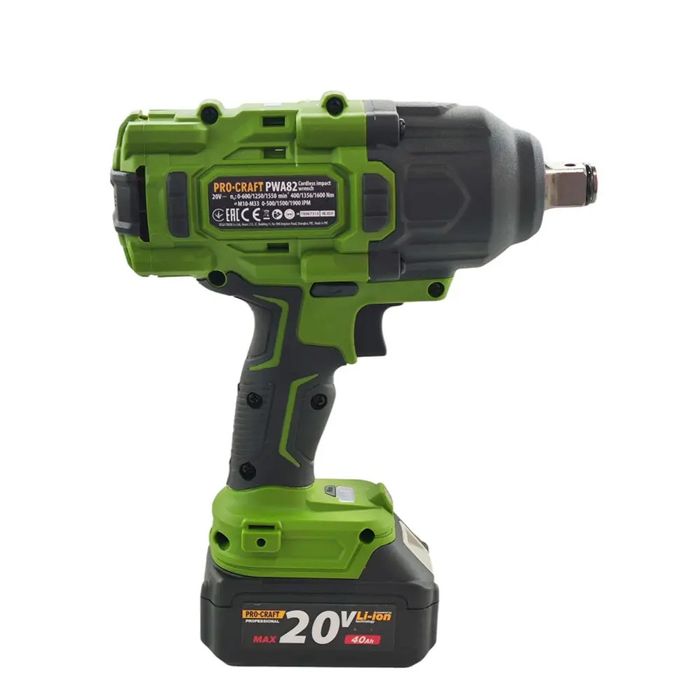Гайковерт аккумуляторный ProCraft PWA82 Кейс (з 1 АКБ та ЗУ