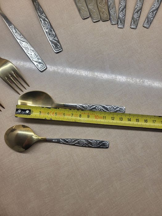 Набір столових приборів (16 шт) нержавіюча сталь з позолотою