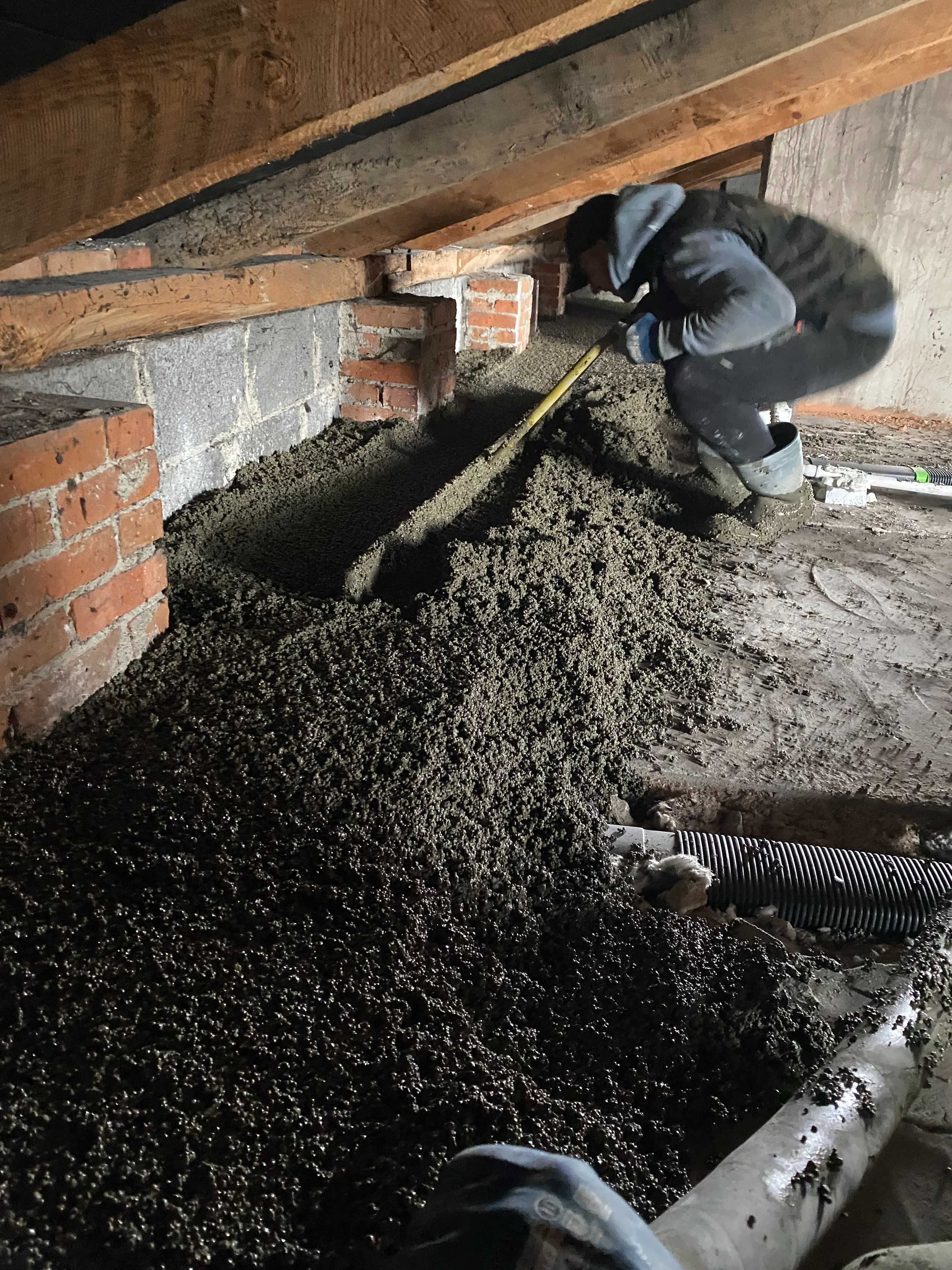 Styrobeton, docieplenie, styrocement, thermogray, wylewki betonowe