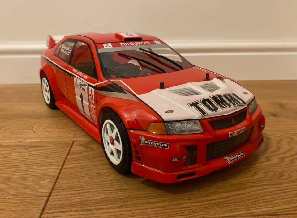 KAROSERIA HPI WR8 Tamiya TGX 1:8 Mitsubishi lancer evo VI WRC 300mm